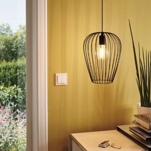 Black industrial pendant light metal, Kitana