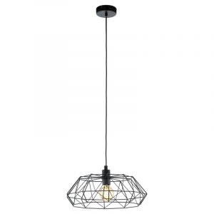 Black industrial pendant light metal, Acri