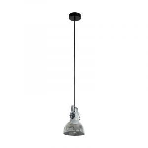 Grey industrial pendant light steel, Angelina