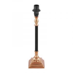 Copper classic table lamp without shade metal, Shane, with switch