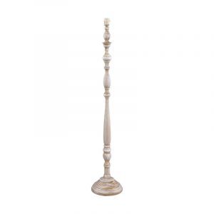 Wood floor lamp white, Ayden, with switch