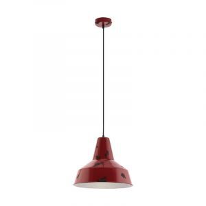 Red retro pendant light metal, Praia