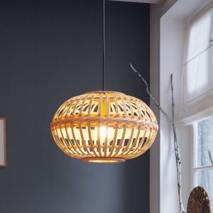 Rustic pendant light wood, Firenze