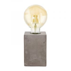 Ceramic table lamp grey, Dylano, with switch