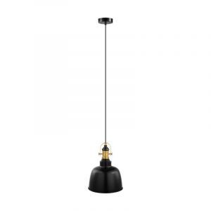Black retro pendant light metal, Alain