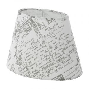 Gray Lampshade Noah, Fabric, Country