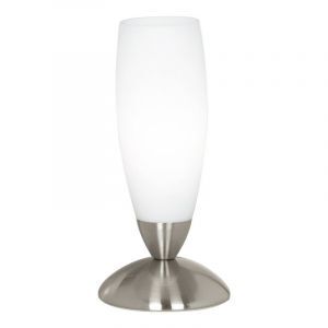 Nickel modern table lamp glass, Enland, with switch