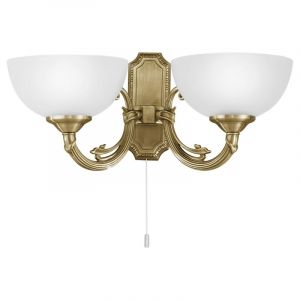 Bronze classic wall light metal, Reza, with pull switch