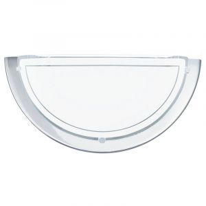 Chrome modern wall light glass, Agena