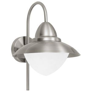 Silver classic outdoor light glass, Elayza, IP44