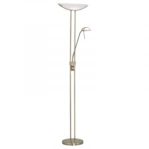 Bronze design reading floor lamp glass, Brava, with switch