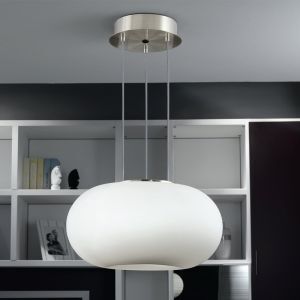 Nickel design pendant light glass, Skyler