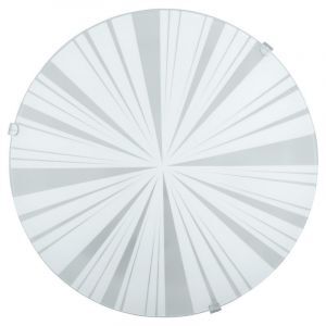 White flush ceiling light glass, Bada