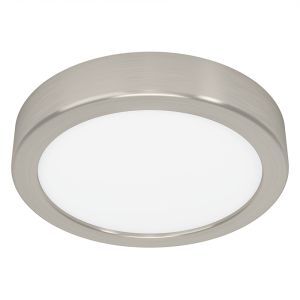Nickel flush ceiling light plastic, Geraldo, 11W, 3000K LED