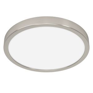 Nickel flush ceiling light plastic, Geraldo, 20,5W, 3000K LED