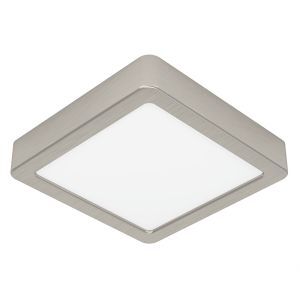 Nickel flush ceiling light plastic, Geraldo, 11W, 3000K LED
