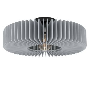Grey modern flush ceiling light wood, Muna