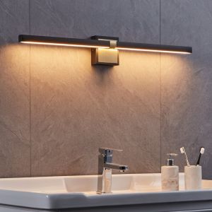 Brass modern bathroom wall light steel, Natasha, 17,5W, 3000K LED, IP44