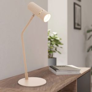 Beige modern desk lamp steel, Vahid, with switch