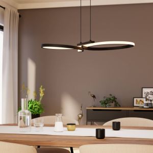 Black modern pendant light aluminium, Thekla, 21W, 3000K LED