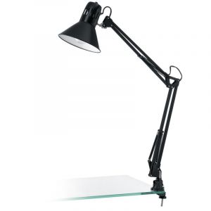 Black clip on light plastic, Jordin, with switch