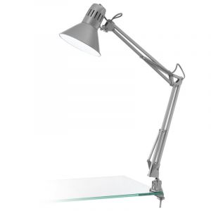 Silver clip on light plastic, Jordin, with switch