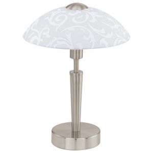 Nickel classic table lamp steel, Adi, with touch dimmer