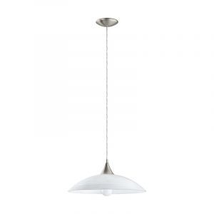White pendant light glass, Valgano