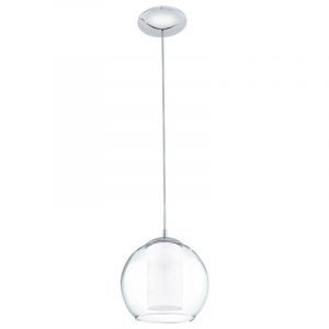 Chrome design pendant light glass, Silvijn