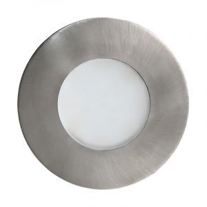 Silver recessed light glass, Margarita, IP65