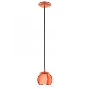 Copper design pendant light glass, Iroma