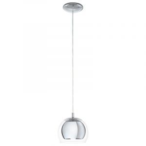 Chrome design pendant light glass, Iroma