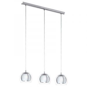 Chrome design pendant light glass, Iroma