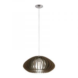 Brown rustic pendant light wood, Bergama
