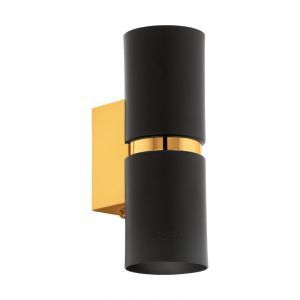 Golden design up down wall light metal, Annely