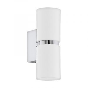Chrome design up down wall light metal, Annely