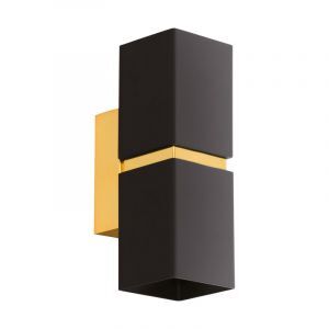 Golden design up down wall light metal, Annely