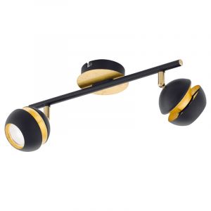 Golden modern ceiling spotlight steel, Josse