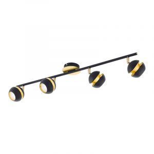 Golden modern ceiling spotlight steel, Josse