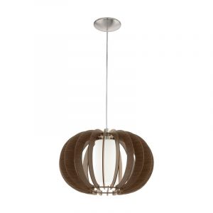 Brown rustic pendant light wood, Kiran