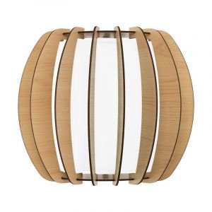Cream rustic wall light wood, Kiran