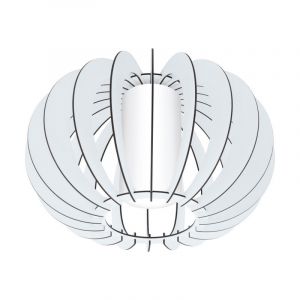 White rustic ceiling light wood, Kiran
