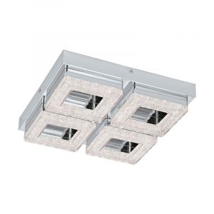 Chrome modern wall light plastic, Arjo, 4W, 3000K LED