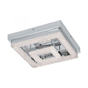 Chrome modern ceiling light plastic, Arjo, 12W, 3000K LED