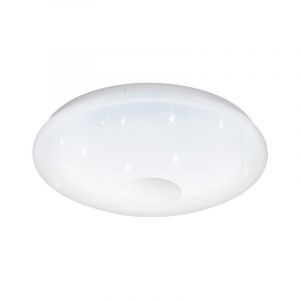 Silver ceiling light plastic, Barbera, 20W, warm to cold white adjustable LED