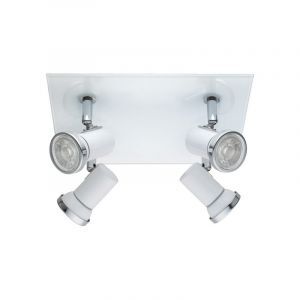 Chrome ceiling spotlight glass, Jasmijn, IP44