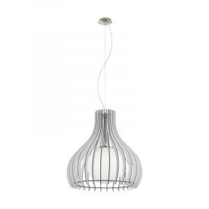 Wood pendant light white, Betsy