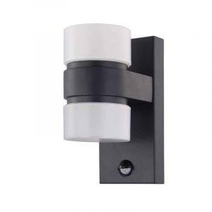 Anthracite modern outdoor wall light with motion sensor aluminium, Birte, IP44