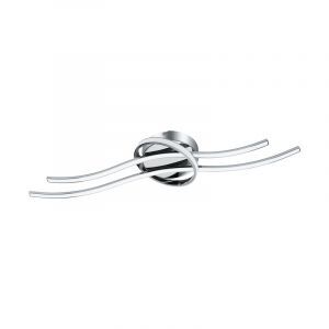 Chrome design flush ceiling light aluminium, Tinus, 6W, 3000K LED