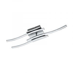 Chrome modern flush ceiling light aluminium, Yorian, 5W, 3000K LED
